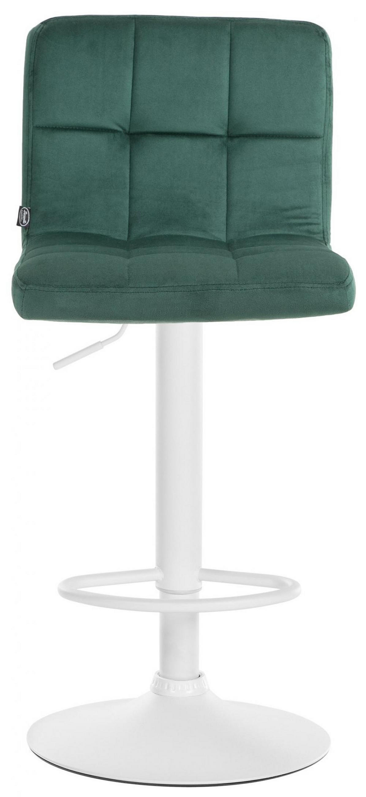 BARHOCKER Samt grün - Weiß/Grün, Textil/Metall (46/94/47cm) - CLP