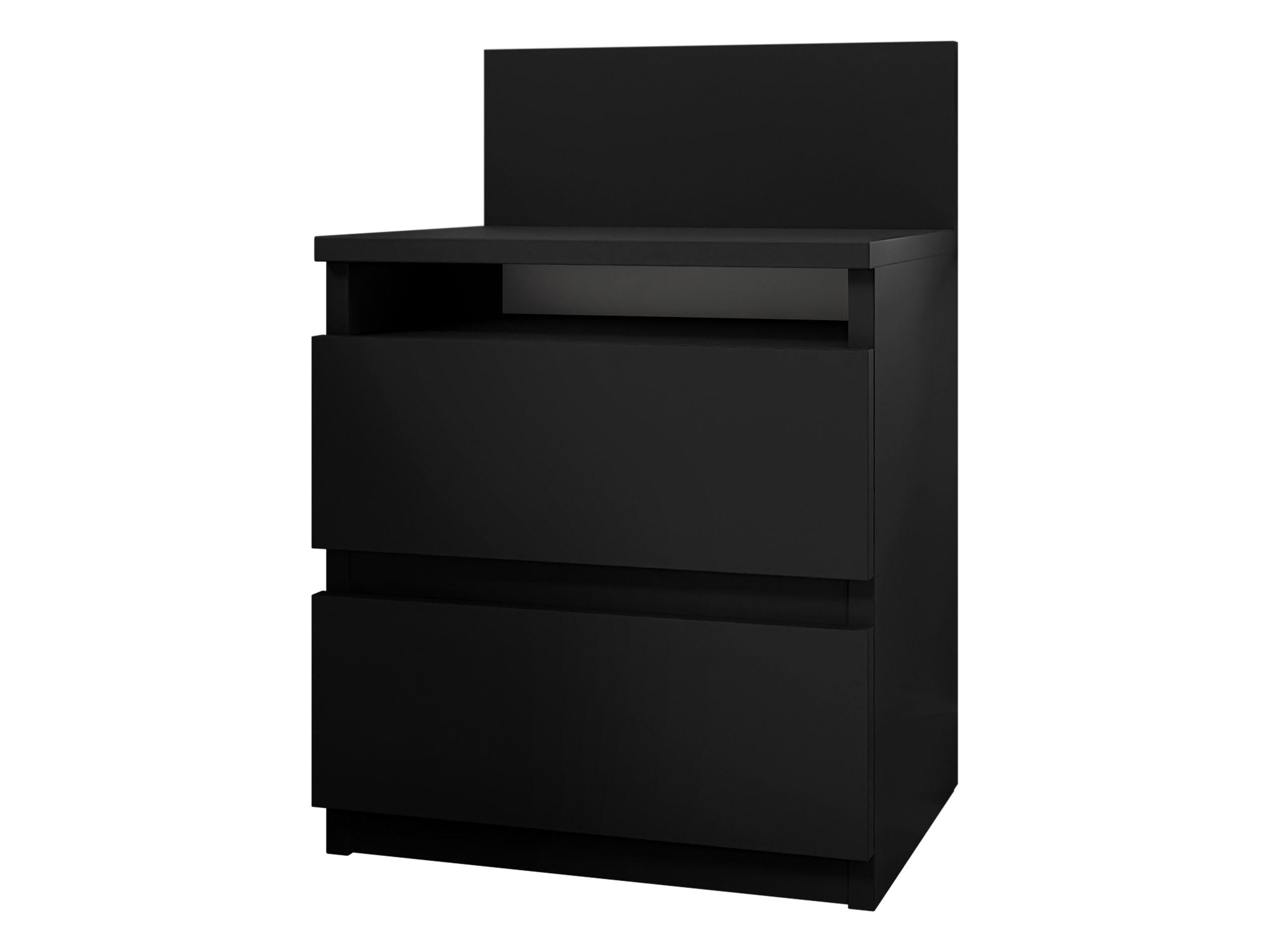 NACHTTISCH Malwa M1 - Schwarz, Holzwerkstoff (32/58/40cm) - MIRJAN24