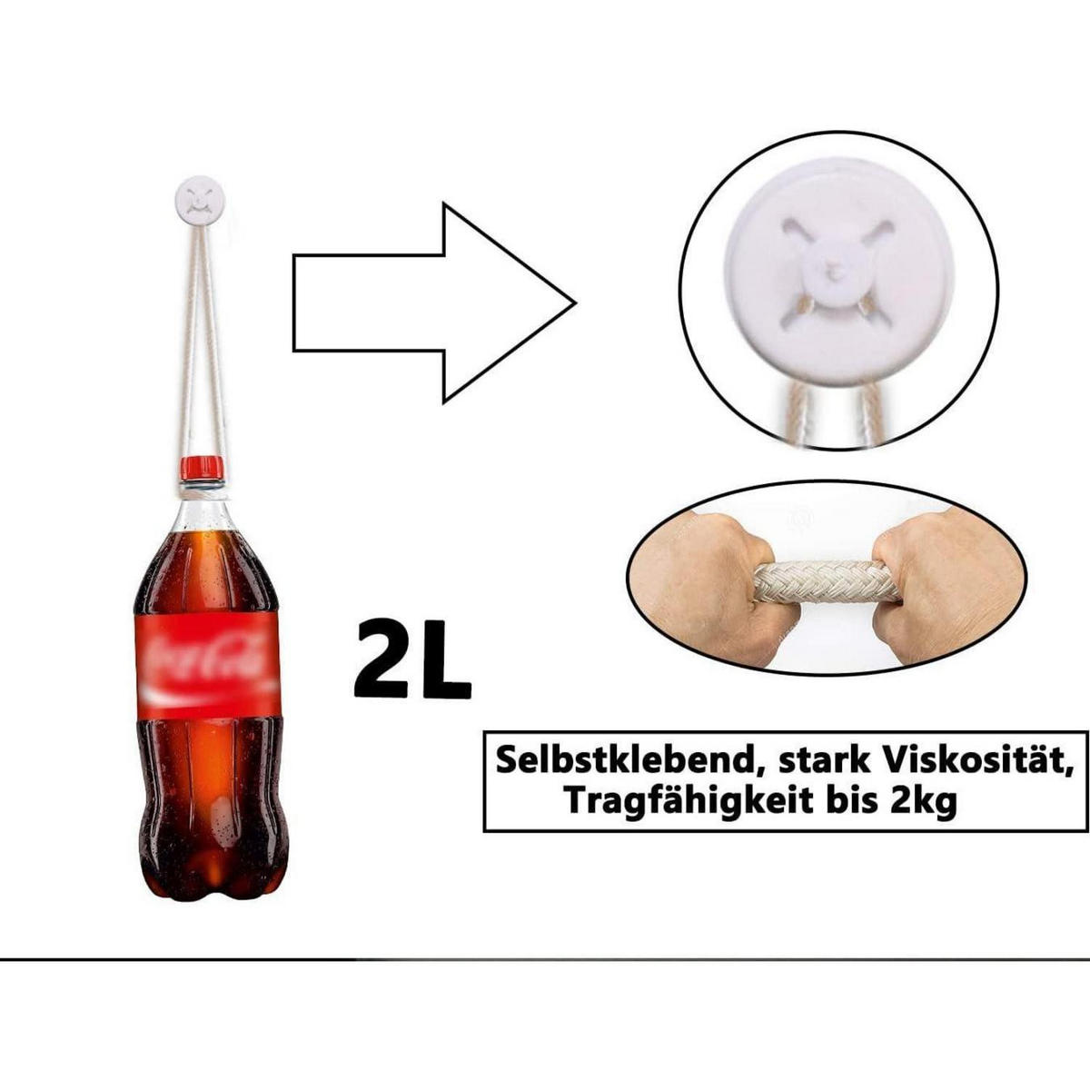 BEFESTIGUNGSKNÖPFE für Fliegengitter 36-teiliges Set Weiß - Weiß, Kunststoff (5/1/5cm)