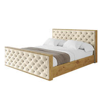 POLSTERBETT mit Bettkasten, Fußteil und Lattenrost, Boxbett ohne Matratze - ENZO3-Z 160x200 Beige - Ecru, Holzwerkstoff/Textil (160/200cm) - ALTDECOR