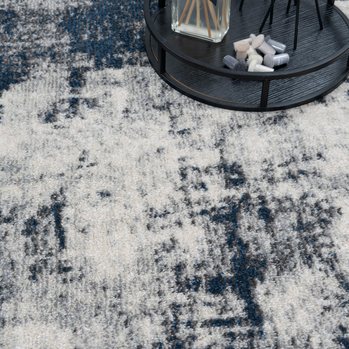 VINTAGE-TEPPICH MILANO 80/150 cm Taupe - Dunkelblau, Naturmaterialien/Textil (80/150cm) - Consilio Concept