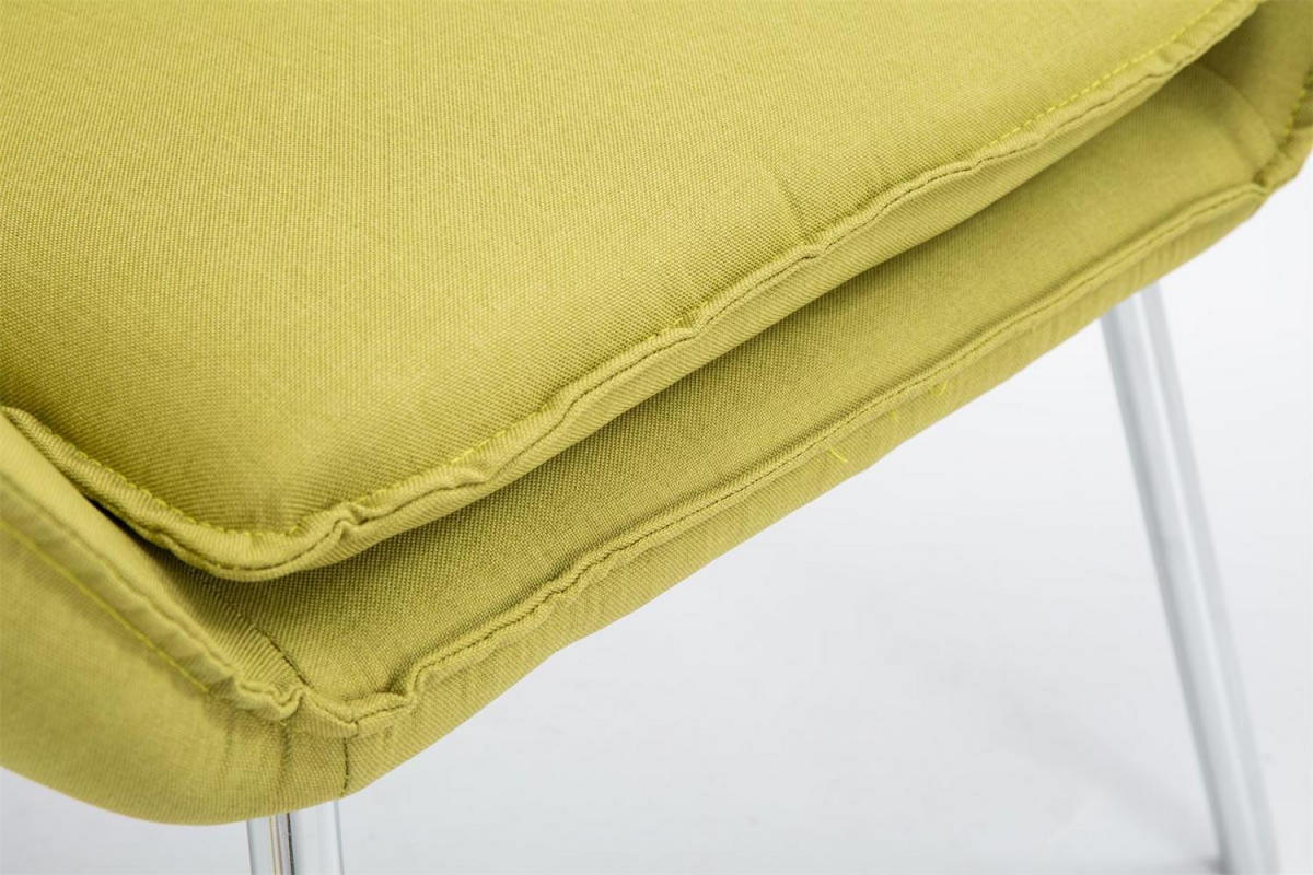 SESSEL Stoff grün - Chromfarben/Grün, Textil/Metall (81/78/70cm) - CLP