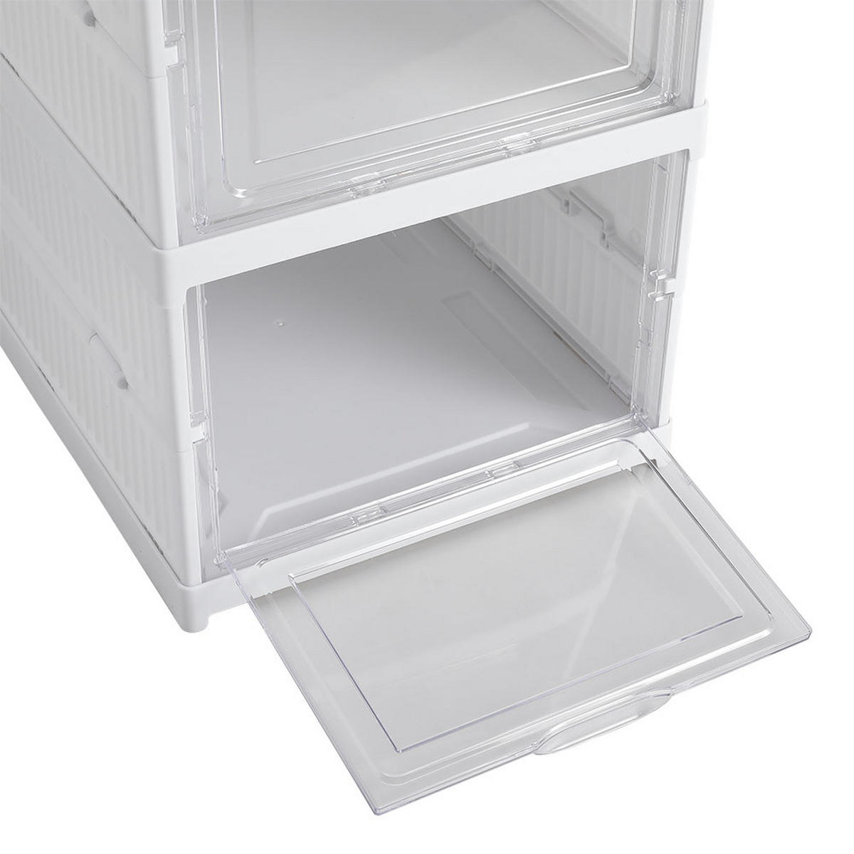 SCHUHSCHRANK 25.7/34.7/54 cm 3-Stufig Klappbar Kunststoff Weiß - Weiß, Kunststoff (25.7/54/34.7cm) - Livingandhome