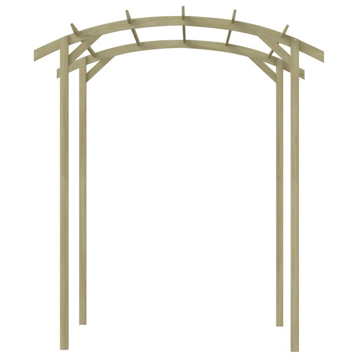 PERGOLA aus Holz FEOL | 1,8x1,97x2,1m Kiefernholz | Gartenbogen Rankhilfe - Grün, Holz (180/210/197cm) - DELUKE