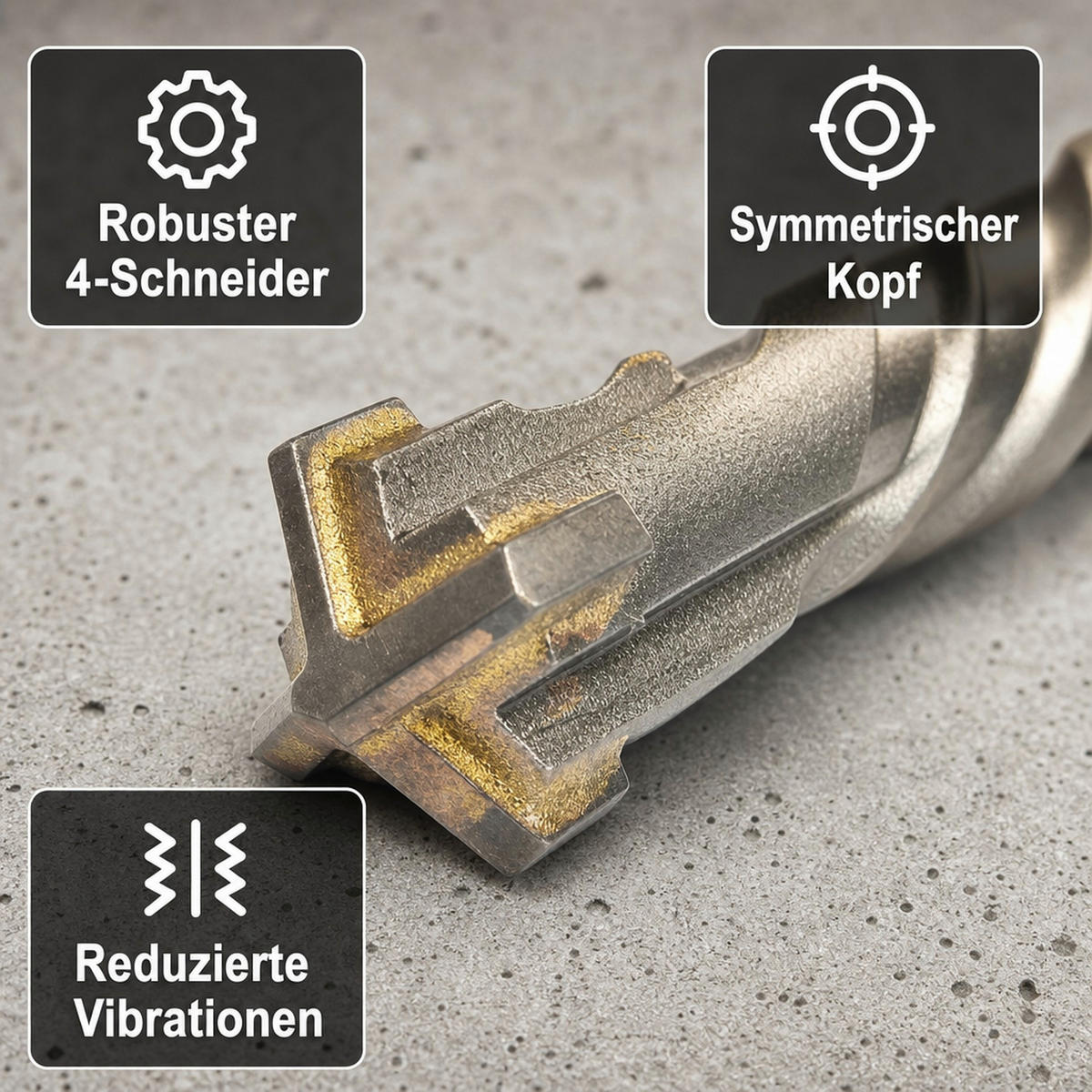 SDS Max Hammerbohrer - Edelstahlfarben, Metall (30/2/2cm) - KLASEBO
