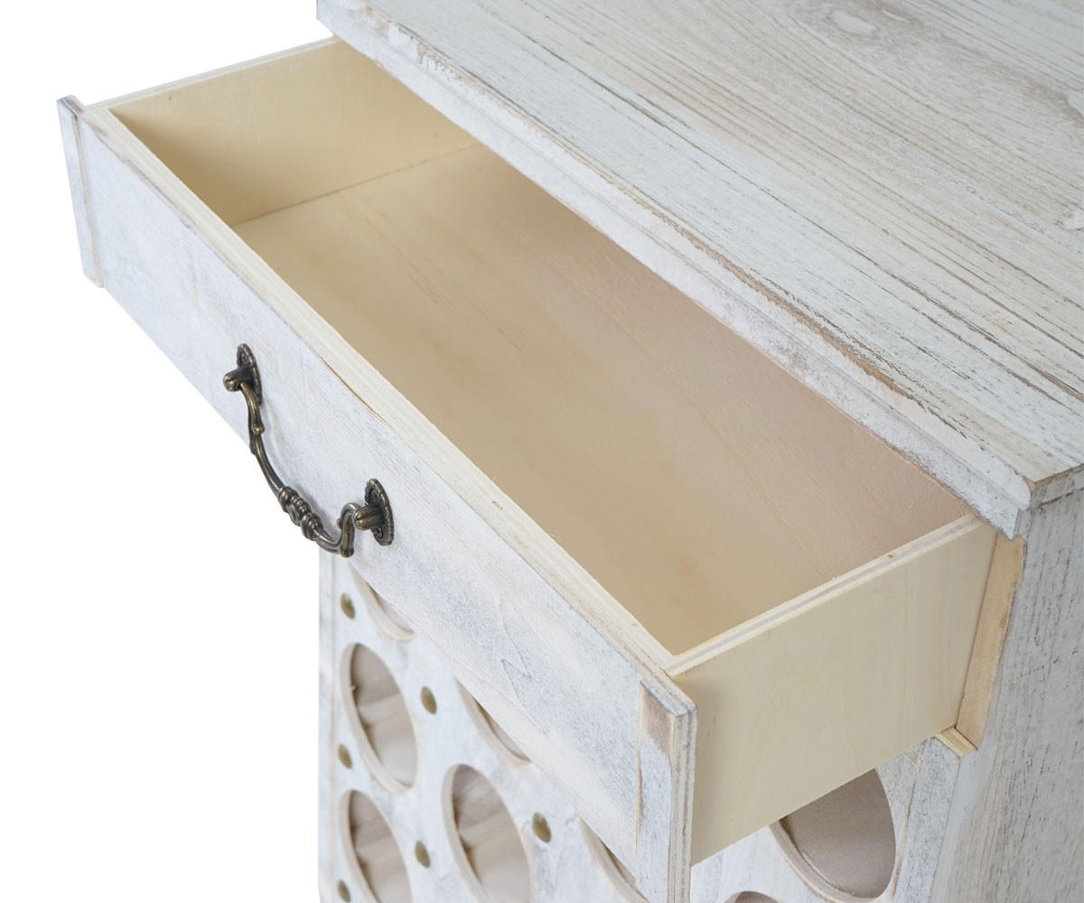 WEINREGAL Weiß - Weiß, Holz (48/76/31cm) - Jamb