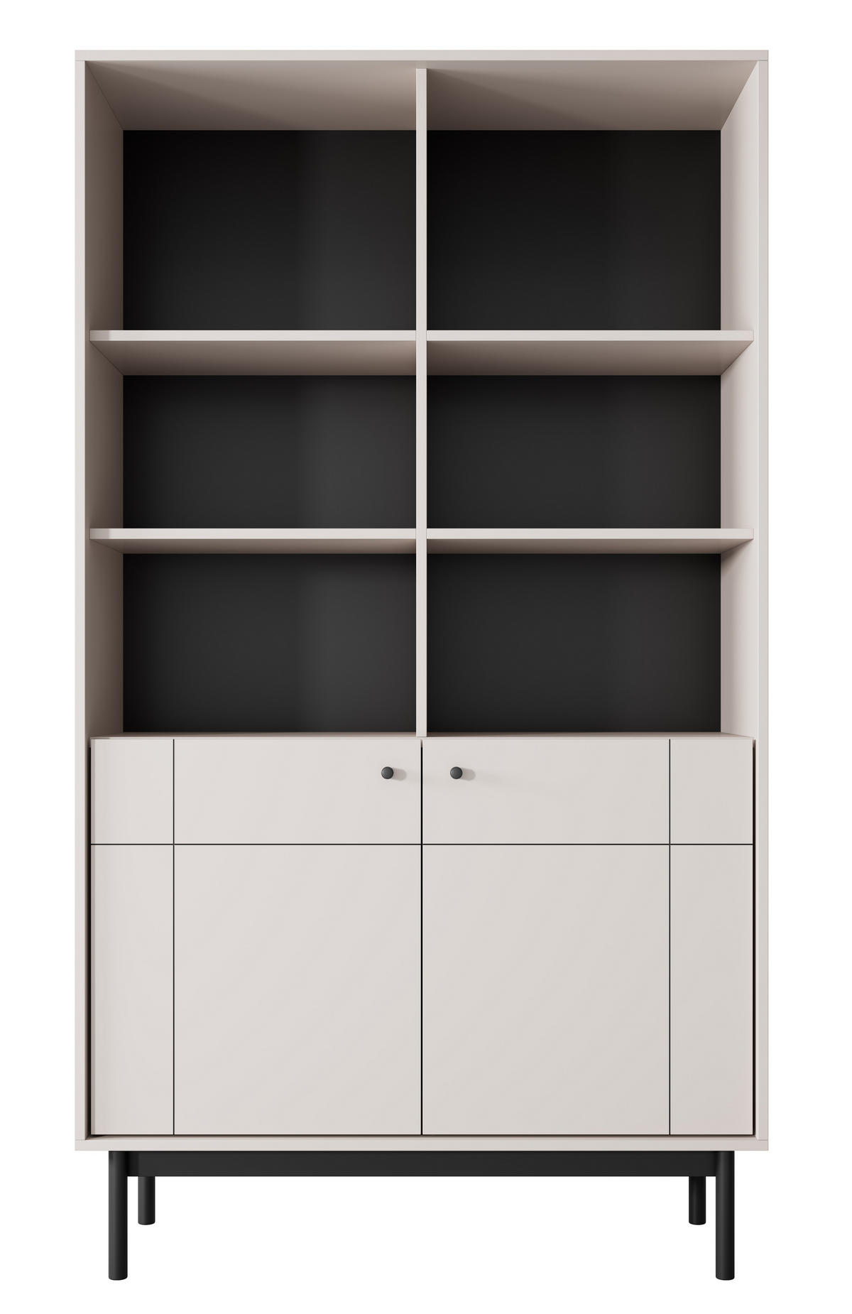 REGAL 100 cm Lunaris mit 2 Türen, Kaschmir - Kaschmir, Holz (103/185/39cm) - Emporius