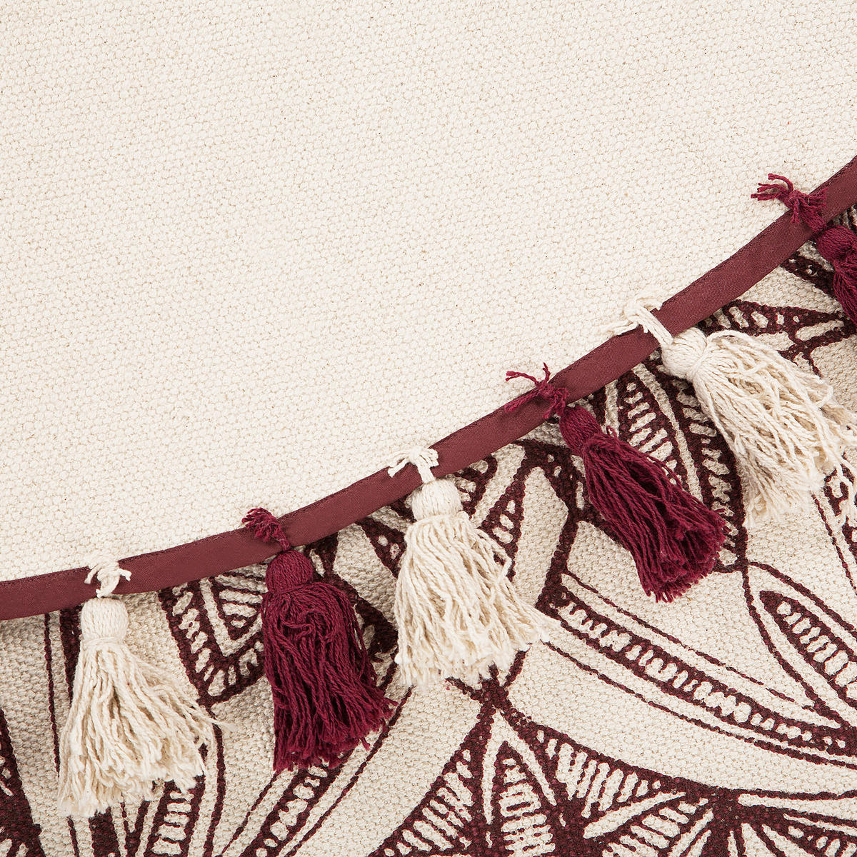 VINTAGE-TEPPICH Oltu 120/120 cm - Rot, Textil (120/120cm) - Beliani