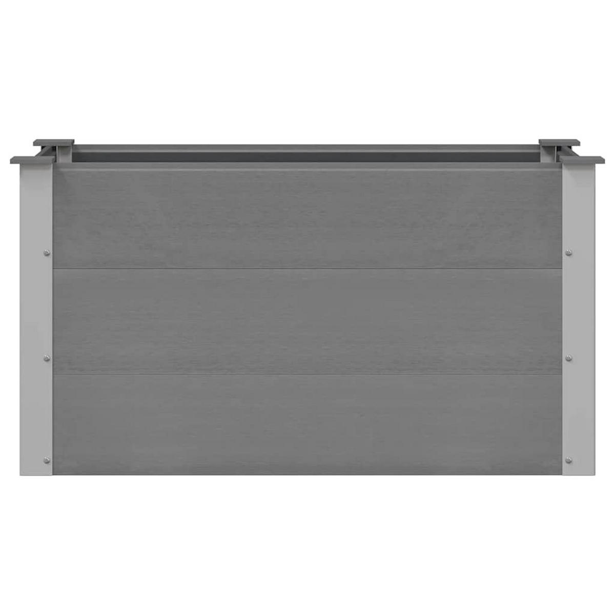 GARTEN-HOCHBEET Wpc 100/50/54 Cm Grau - Grau, Holzwerkstoff (50/54/100cm) - vidaXL