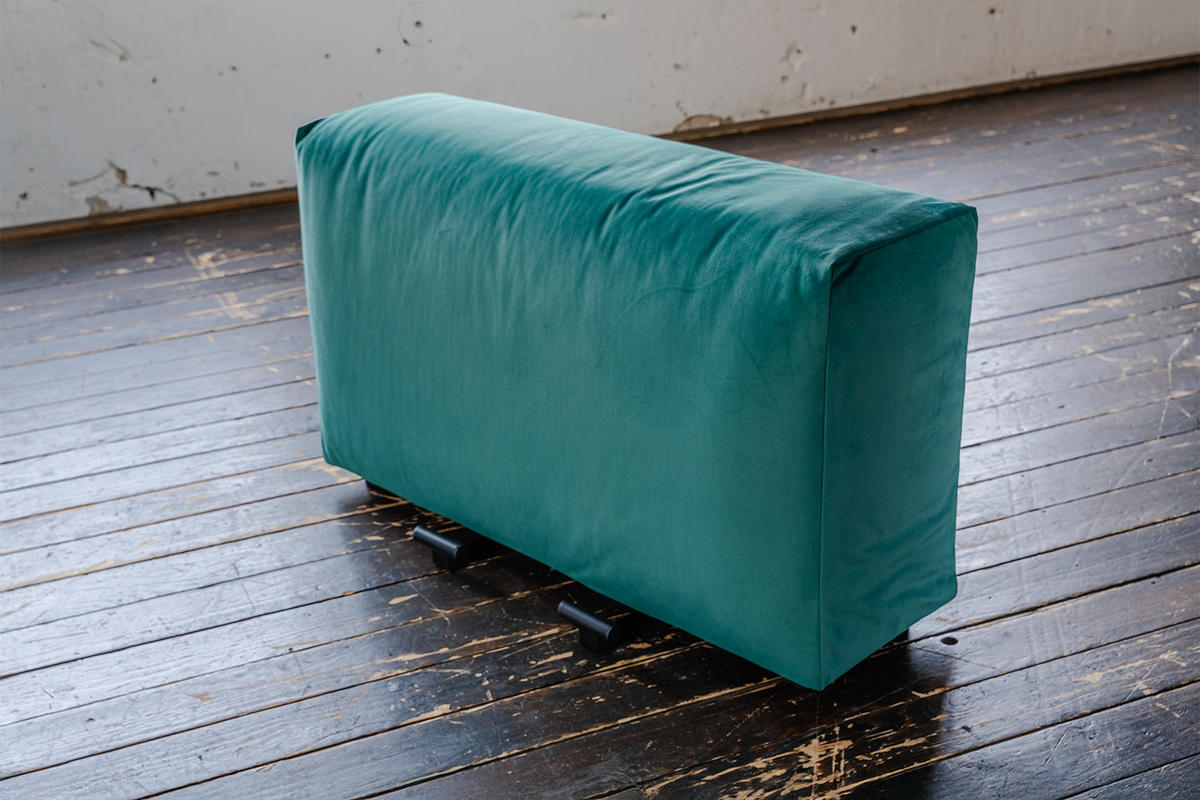 ARM- / RÜCKENLEHNE MIA Grün Velvet - Schwarz/Grün, Kunststoff/Textil (120/72/40cm) - KAWOLA