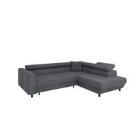 ECKSCHLAFSOFA Vena III mit Schlaffunktion und Bettkasten, Rechts montierbar, Grau - Grau, Holz (254/199cm) - Homesy