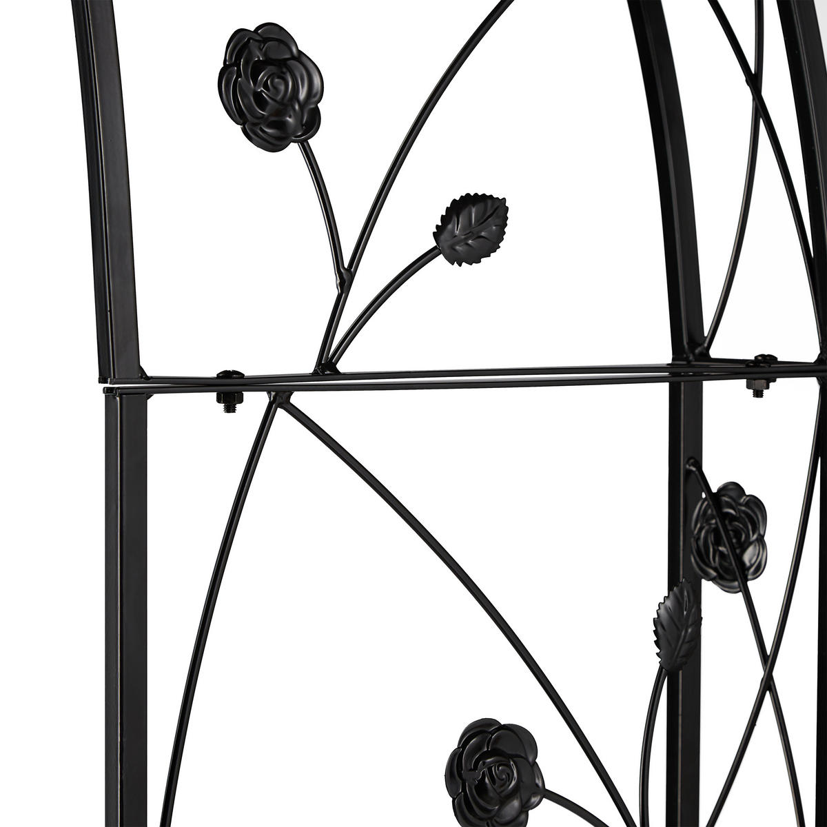 ROSENBOGEN - Schwarz, Metall (39/256/72cm) - Relaxdays