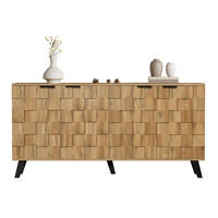 SIDEBOARD 160.5/35.5/78 cm Holzfarbe aus Spanplatte mit 4 Türen - Naturfarben, Holzwerkstoff (35.5/78/160.5cm) - OKMYHOME