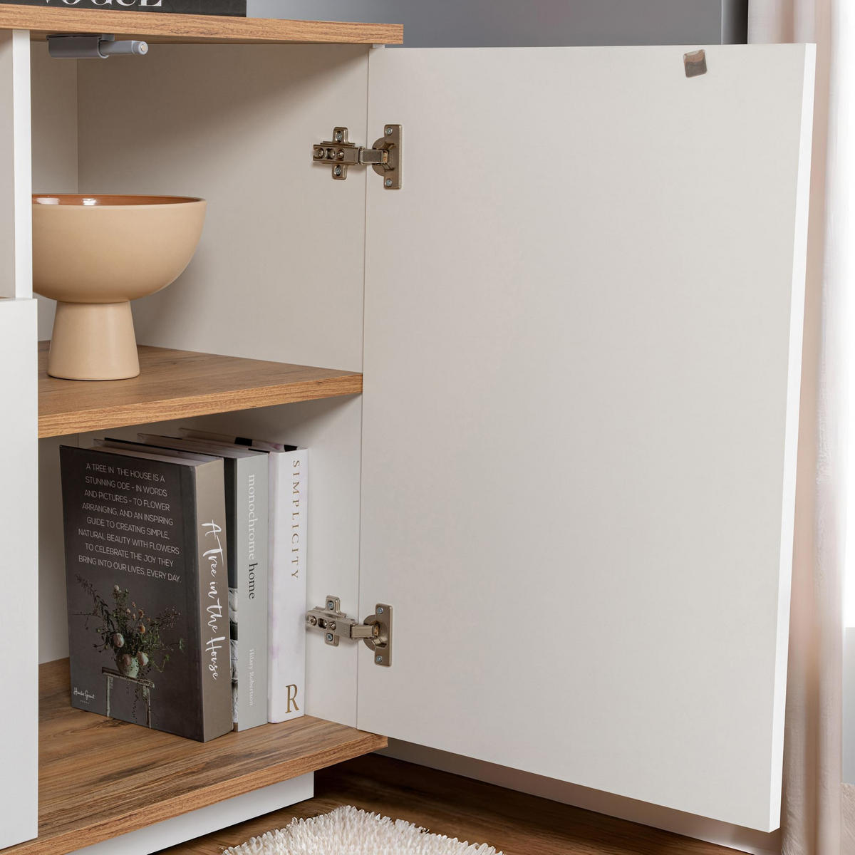 BUFFETSCHRANK arista weiss - Weiß, Holz (44/75/180cm) - Habitat Garten