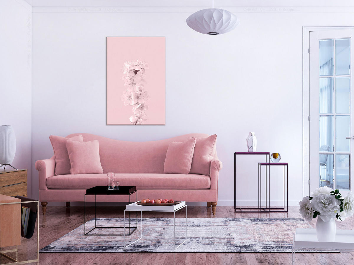 KUNSTDRUCK Rosa 40/60 cm - Pink, Textil (40/60cm) - KUNSTLOFT