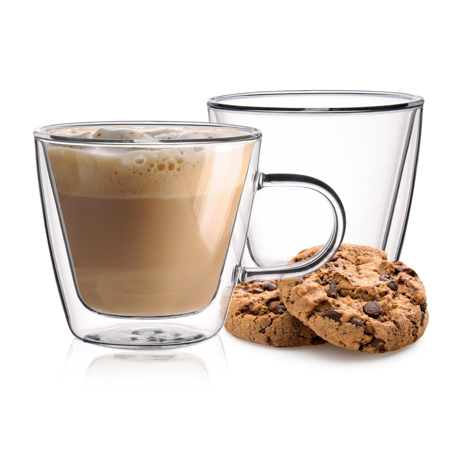 KAFFEEGLAS Cembra 0,28 l 2er-Set - Transparent, Glas (0.28L) - Homla