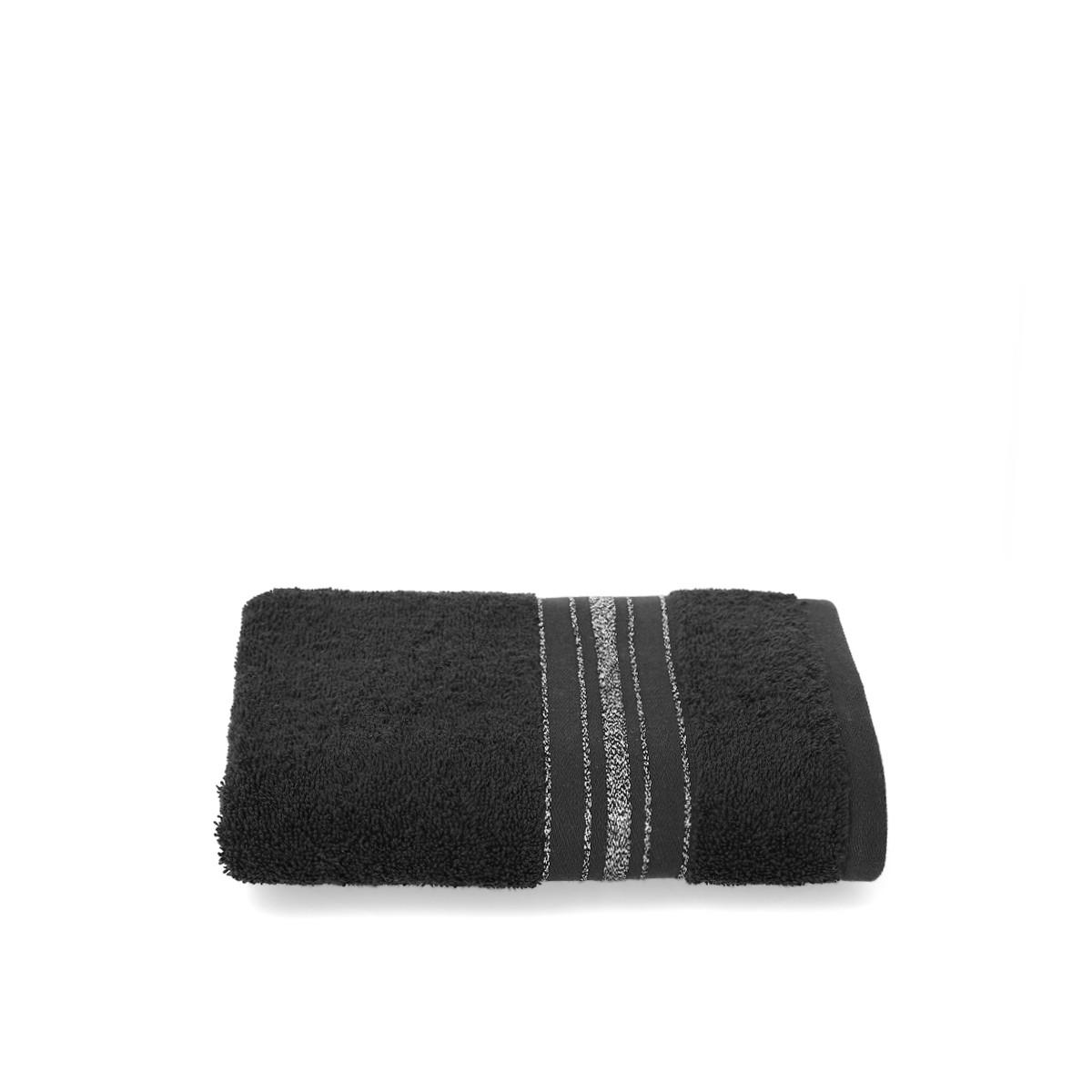 BADETUCH Duke schwarz 50/90 cm - Schwarz, Textil (50/90cm) - Homla