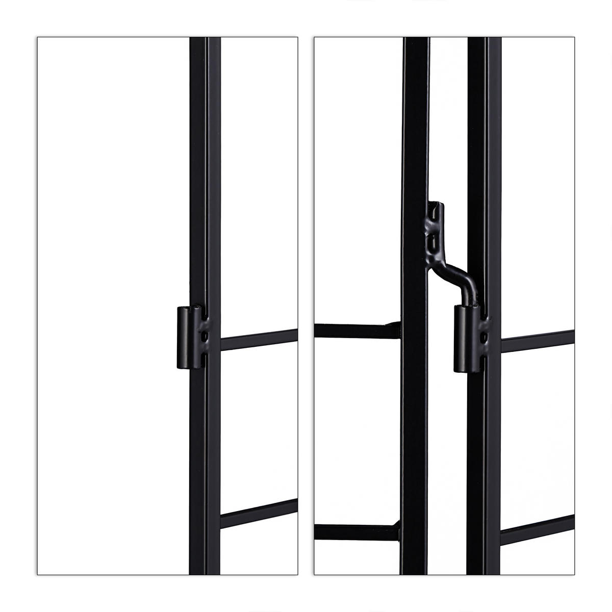 3XRANKGITTER - Schwarz, Metall (33/122/0.8cm) - Relaxdays