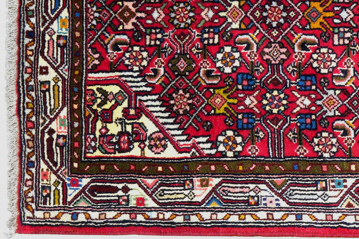 TEPPICH Assadabad Rot 201/77 cm Schurwolle - Rot, Textil (77/201cm) - Looma