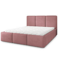 POLSTERBETT MORENA MGV 120x200 cm mit Bettkästen - Rosa - Rosa, Holz (120/200cm) - MASSENO