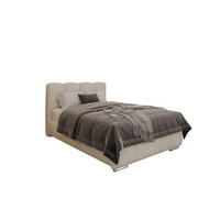 POLSTERBETT ZAIRA 120 x 200 cm mit Bettkasten und Lattenrost, 7-Zonen-Taschenfederkernmatratratze CIRA (24 cm) – Hellbeige - Beige, Holz (120/200cm) - Panda Möbel
