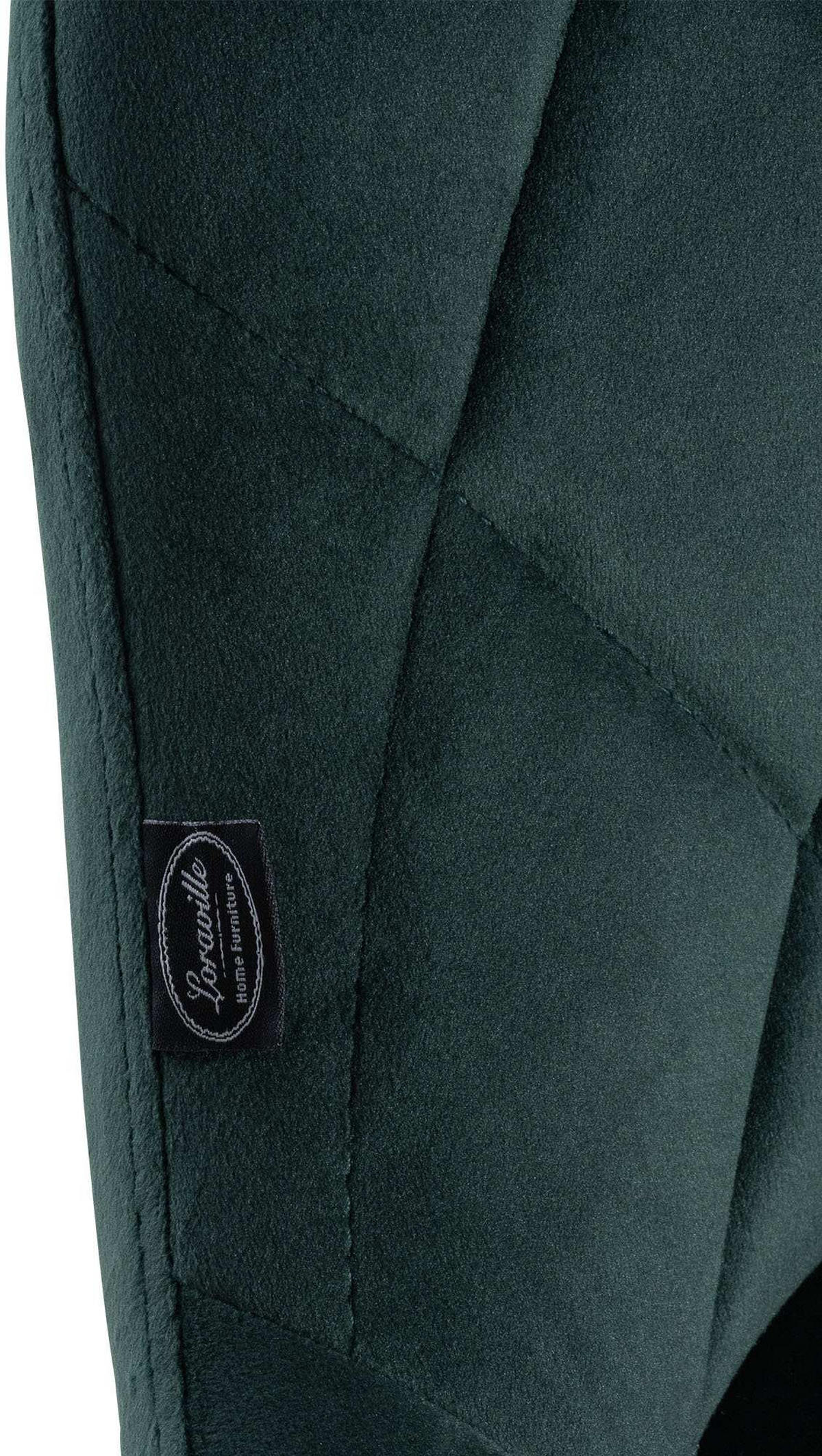 BARHOCKER 2er Set Samt dunkelgrün - Dunkelgrün/Weiß, Textil/Metall (46/83/49cm) - CLP