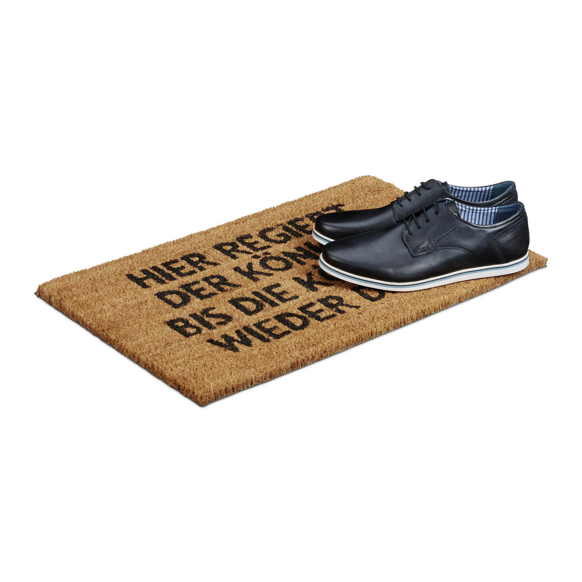 FUSSMATTE - Hellbraun, Kunststoff/Textil (40/60cm) - Relaxdays