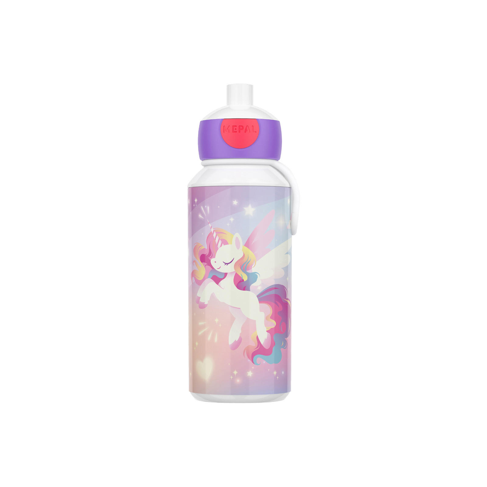 POP-UP TRINKFLASCHE Campus (2025) Unicorn Glow 400 ml - Multicolor, Kunststoff (0.4L) - Mepal
