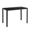 ESSTISCH Enschede - Schwarz, Glas/Metall (60/105/75cm) - [en.casa]