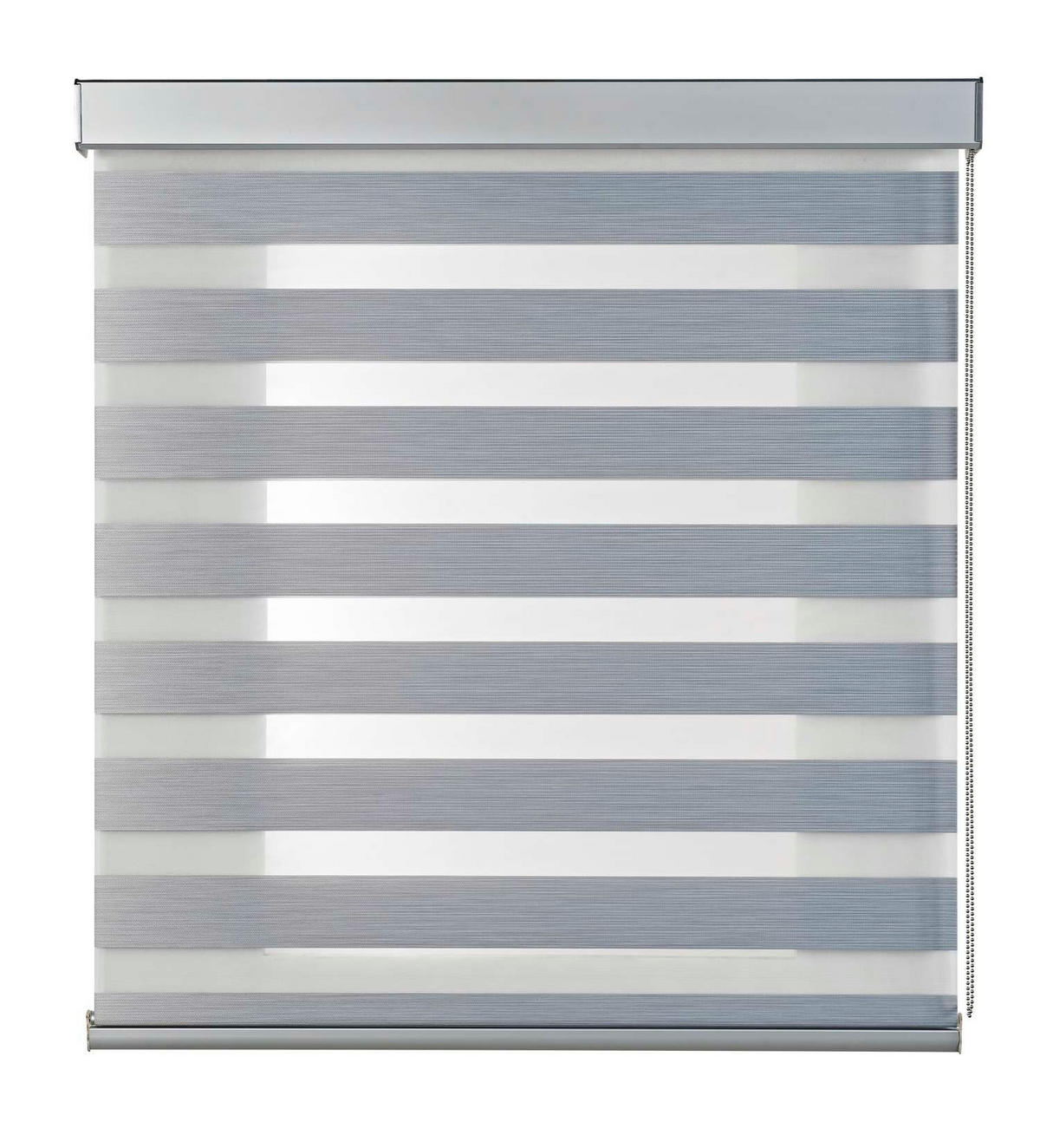 DOPPELROLLO Weiß 160x250 cm - Silberfarben, Kunststoff (160/250cm) - STORESDECO