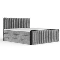 BOXSPRINGBETT Nocturne Grau 180/200 cm - Schwarz/Grau, Holz/Holzwerkstoff (180/200cm) - Maison de Reve