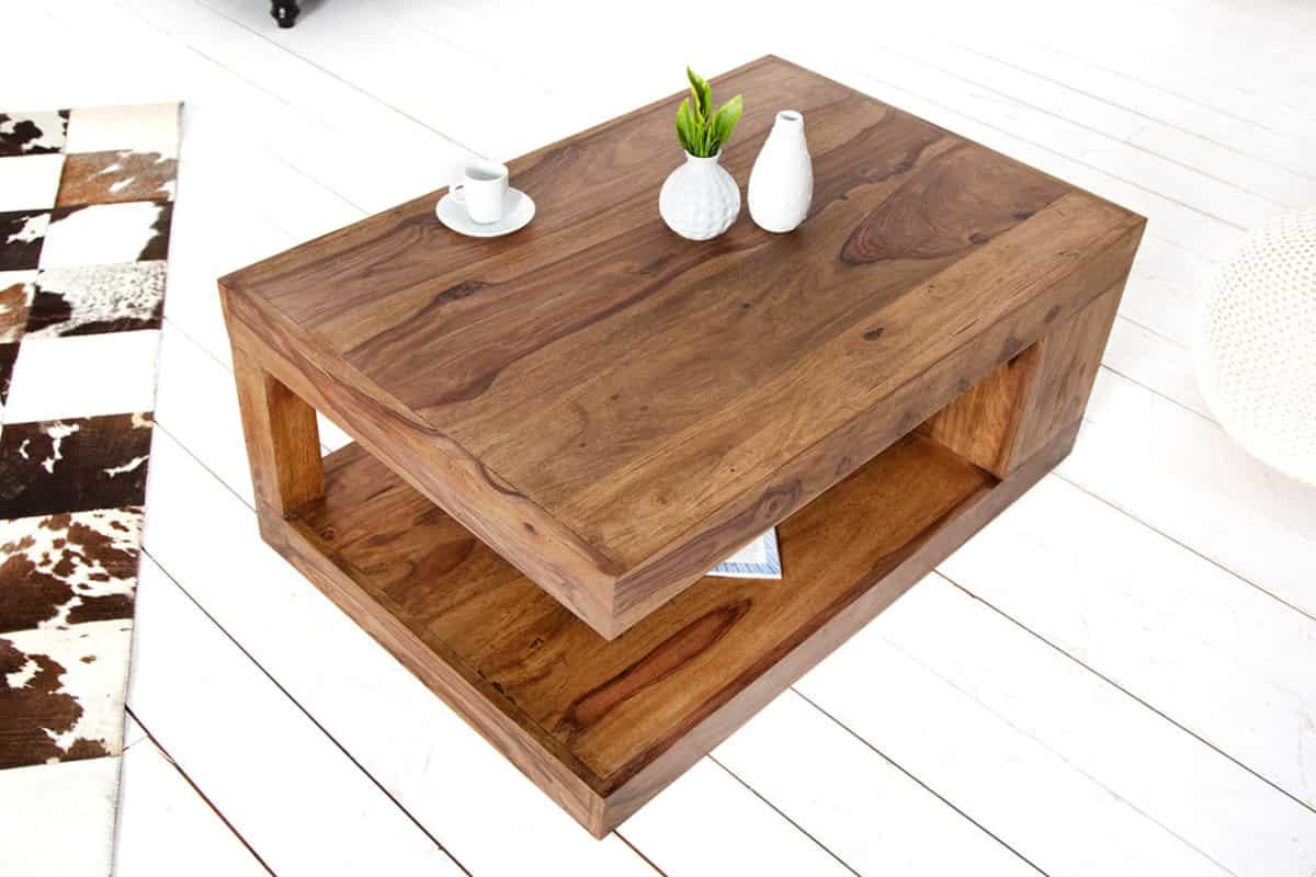 COUCHTISCH GIANT Sheesham rechteckig Natur 90cm - Braun, Holz (60/90/40cm) - riess-ambiente