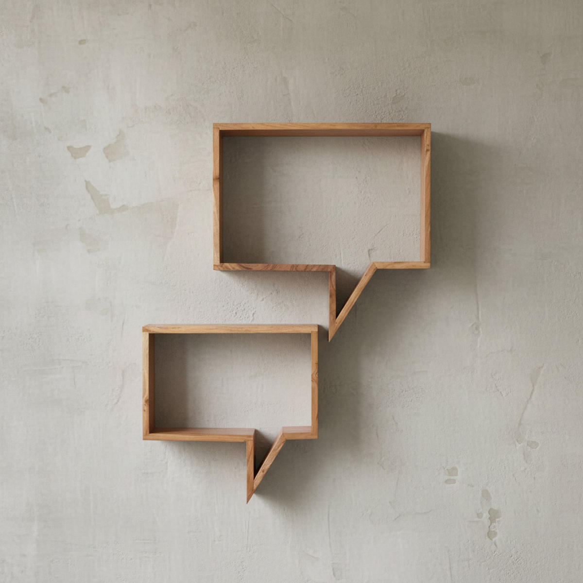 WANDREGAL Set NAKO Massivholz Zeitungsablage, Beige 50x13x49 cm - Beige, Holz (50/49/13cm) - KADIMA DESIGN