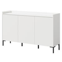 KOMMODE mit Klapptüren Liam 3D 150 Weiß - Schwarz/Weiß, Holzwerkstoff/Metall (150/92/41cm) - mzm24