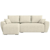 ECKSOFA Rotterdam mit Schlaffunktion Beige Bouclé - Ecru, Textil (238/141cm) - Bromarkt