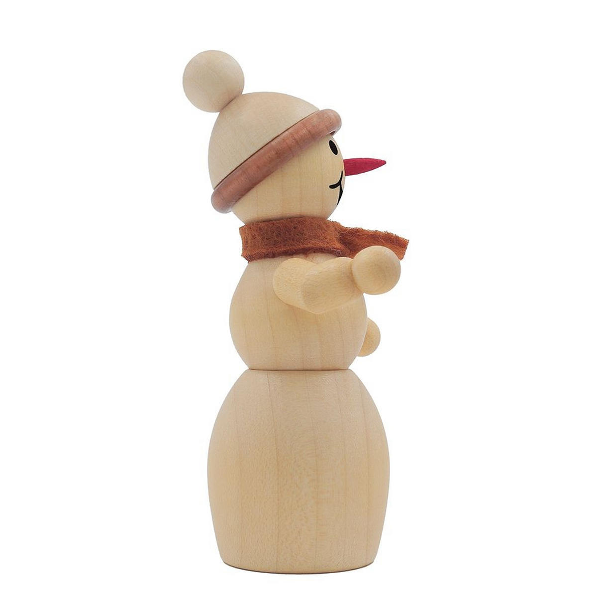 HOLZFIGUR Schneefrau mit Schal 9 cm - Multicolor, Holz (5/1/0.1cm)