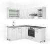 ECKKÜCHE Fame-Line Weiß Hochglanz/Weiß 160 x 190 cm, AP Anthrazit - Weiß Hochglanz/Weiß, Holzwerkstoff (190/81.6/60cm) - Vicco