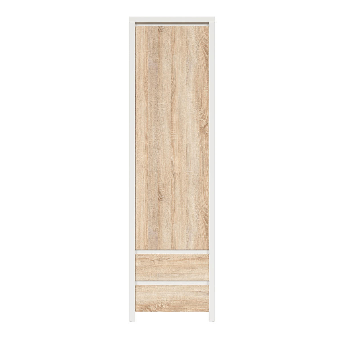 SCHRANK 1 Tür Soren Holz und Weiß - Weiß, Holzwerkstoff (56/200.5/40.5cm) - Petits-meubles