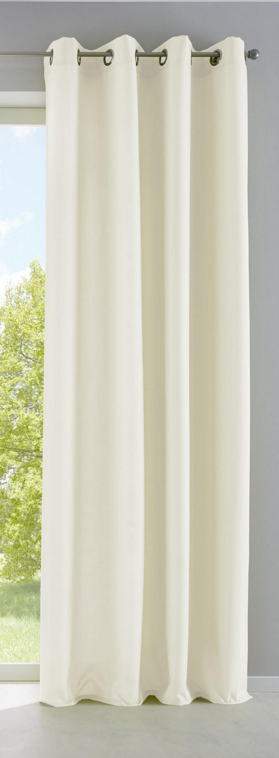 VORHANG PALERMO HxB 175x140 cm Creme - Creme, Textil (140/175/1cm) - Gardinenbox