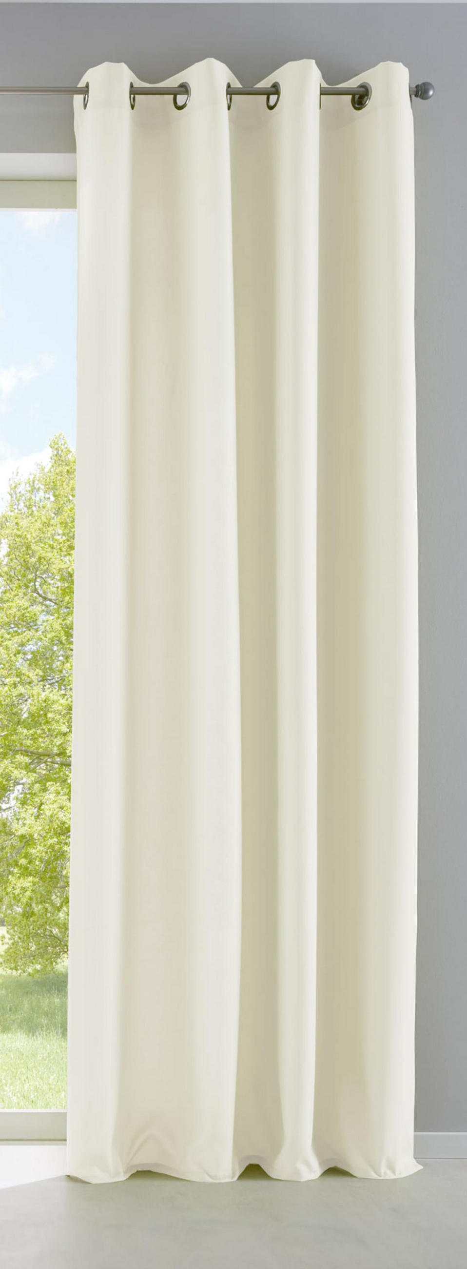 VORHANG PALERMO HxB 145x140 cm Creme - Creme, Textil (140/145/1cm) - Gardinenbox