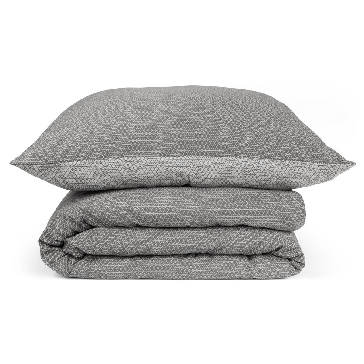 BETTWÄSCHESET Palma - Satin - 2-teilig - 135 x 200 cm - Anthrazit-Silber - Anthrazit, Textil (135/200cm) - SCHIESSER