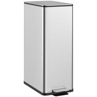 MÜLLEIMER 20L - Silberfarben, Metall (37.2/57/21.5cm) - HOMCOM