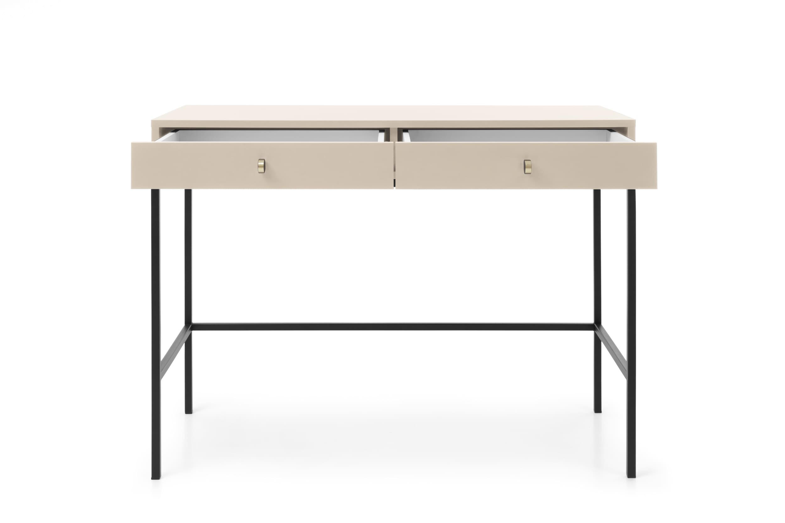 KONSOLETISCH - Konsole Melody Beige + Schwarz - Beige/Schwarz, Holzwerkstoff (50/104/78cm) - Möblo