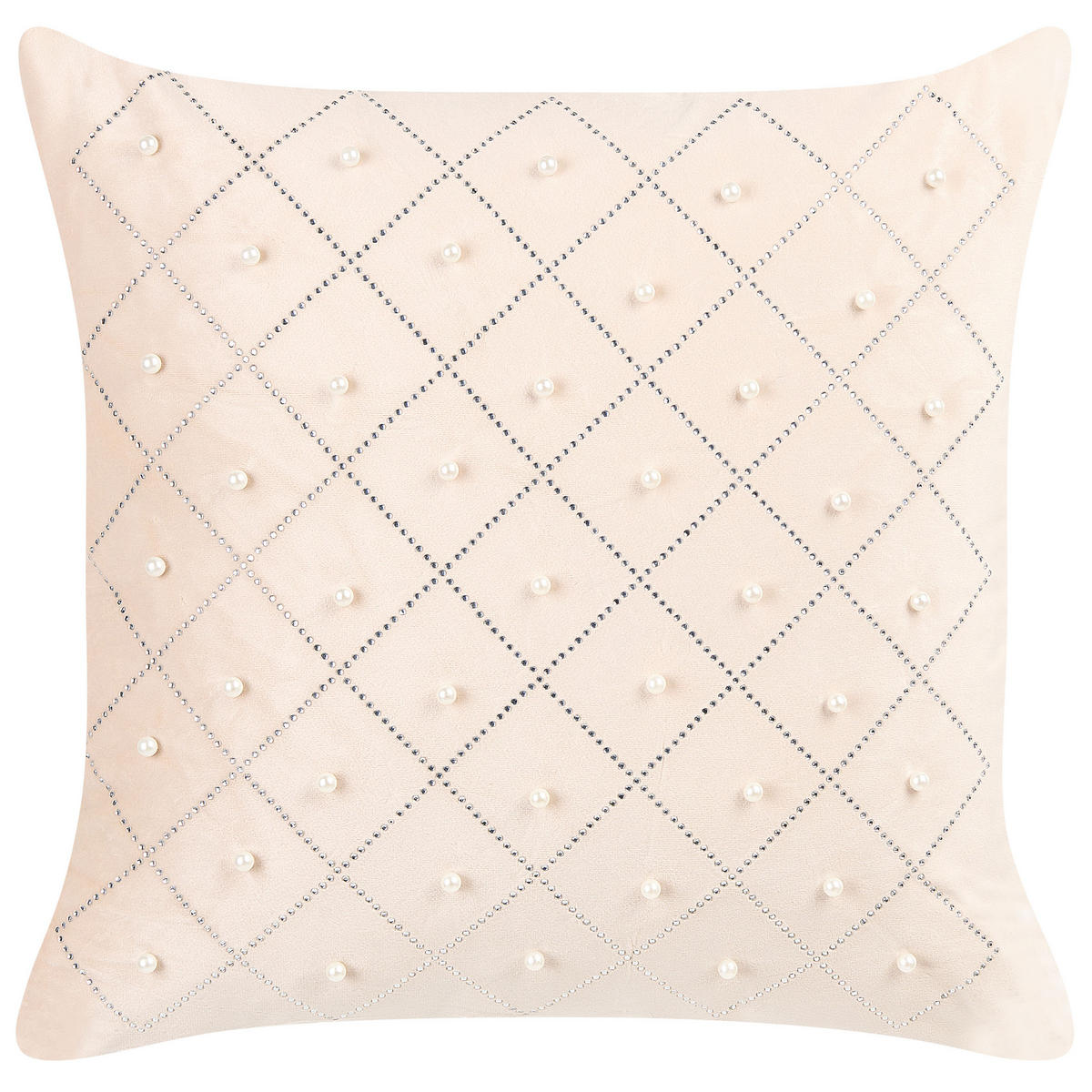 DEKOKISSEN 2er-Set Beige 45/45 cm Yarrow - Beige, Textil (45/45cm) - Beliani