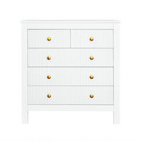 SIDEBOARD Goldgriffe Spezialtüren Kommode modern Stauraum - Weiß, Holzwerkstoff (39.5/80.5/79cm) - FLIEKS