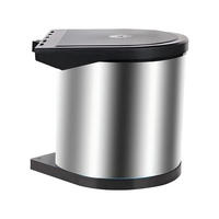 EINBAUMÜLLEIMER - Silberfarben, Kunststoff/Metall (27/27.5/28cm) - Relaxdays