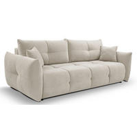 SOFA Hellbeige BASTO Gepolstert Mit Schlaffunktion - Beige, Textil (245/86/110cm) - Sepro Meble