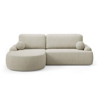 ECKSOFA CLEO mit Schlaffunktion Version Linke, QUELLE 03 - Ecru, Kunststoff (264/172cm) - Lookway