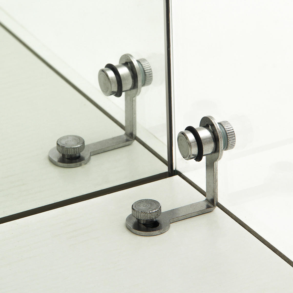 GLASVITRINE Standvitrine, 4 Lagen Glas Vitrine Vitrinenschrank, Weiß - Weiß, Glas (36/164/80cm)