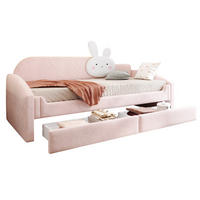 KINDERBETT mit 2 Schubladen und LED 90x200 cm Samt Rosa - Pink, Holzwerkstoff (90/200cm) - Beauniv